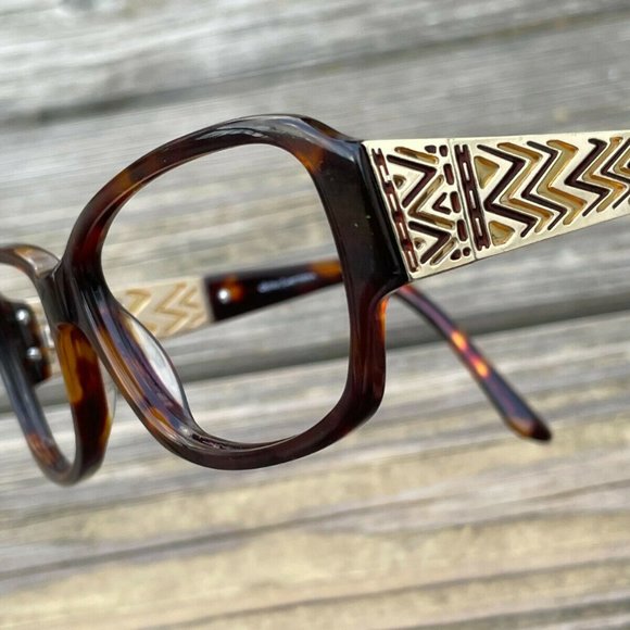 Daisy Fuentes Women Eyeglasses/Sunglasses Frame Brown/Gold Tone Glasses Frame - Picture 1 of 12